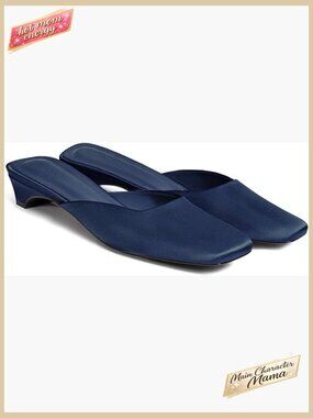 Satin Mules Low Kitten Heel Square Toe Slip On Backless Dress Shoes Chic